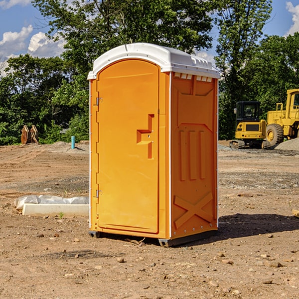 how often are the portable toilets cleaned and serviced during a rental period in Red River